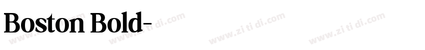 Boston Bold字体转换